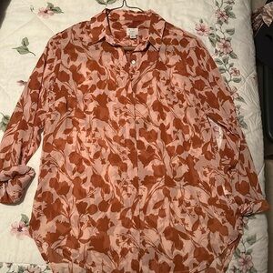 A New Day sheer collared blouse